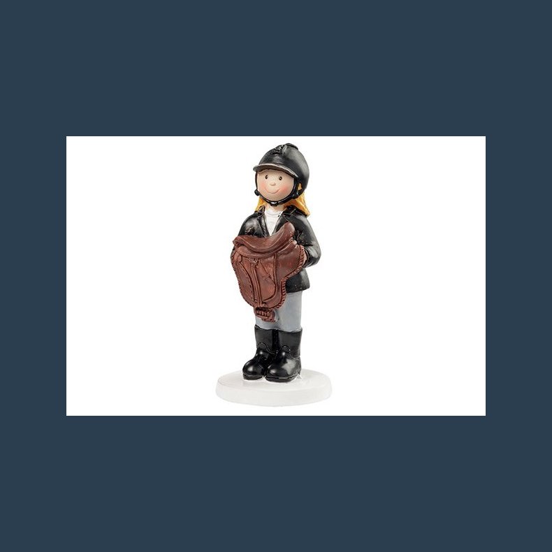 Topfigur rytter pige 8,5cm