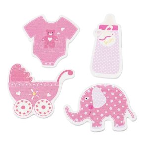 stickers tr baby 12 stk rosa