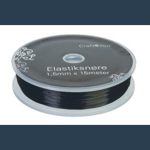Elastiksnre sort 1mm 15M