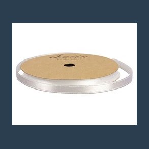 satinbnd hvid 6mm 10 m