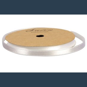 satinbnd hvid 10 mm 10 m