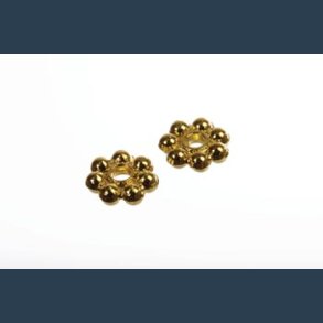 afstandsstykker blomst 50 stk 6 mm guld