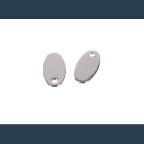 tilbehr til perler  plade oval 5 x 10 mm 50 stk FS.