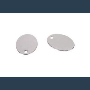 tilbehr til perler plade oval 10x14 mm 50 stk Fs.