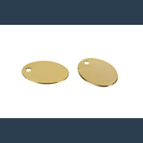 tilbehr til perler  plade oval 10x14 mm 50 stk FG.