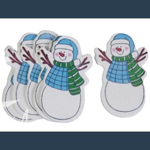 trfigur snemand 6 stk. 4,5 x 2,5 cm