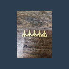 Stickers juletr 12 stk guld