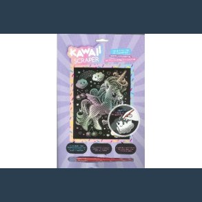 Skrabefolie 20 X 25 cm. hologram Enhjrning