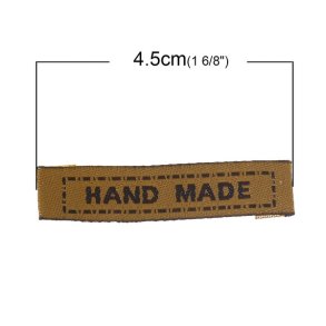 Hand Made 10 stk, 1 x 4,5 cm brun/sort