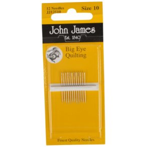 John James nle Size 10 Big Eye Quilting 12 stk