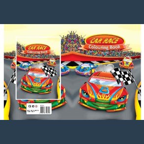 Malebog A4 16 sider Car race