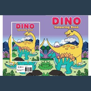 Malebog A4 16 sider Dinosaur