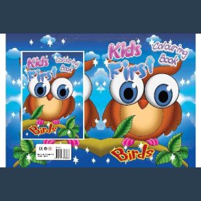 Malebog A4 16 sider Kids first birds