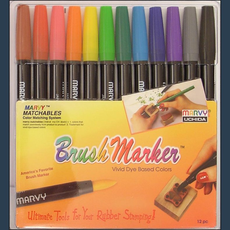 MARYY Matchables tusch stempler 12 stk.Brush Marker