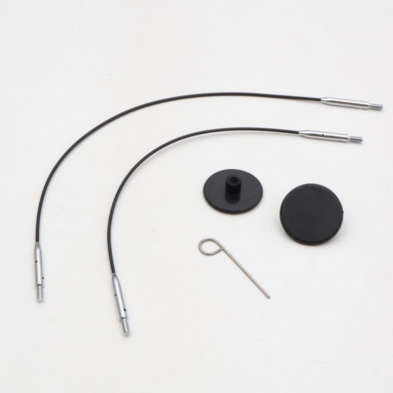 Knitpro Thin & flex sort swivel 40 cm