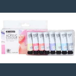 Acrylmaling st 8 stk 22 ml pastel farver