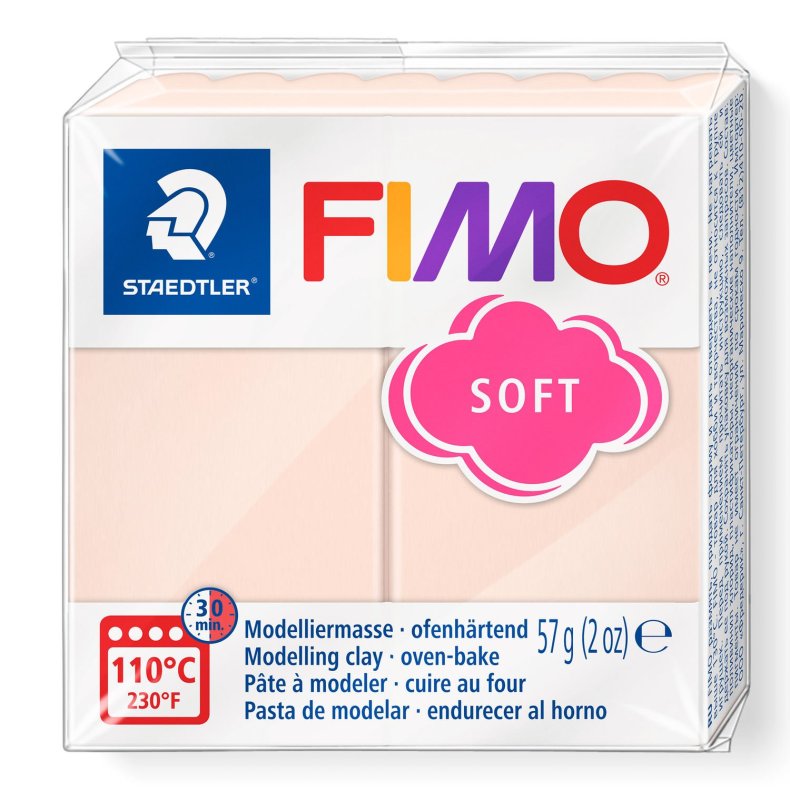 FIMO soft farve 43 sart rosa