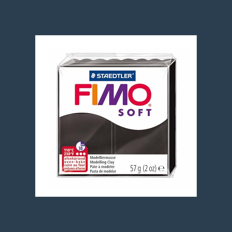 FIMO SOFT farve 9  sort 56g soft