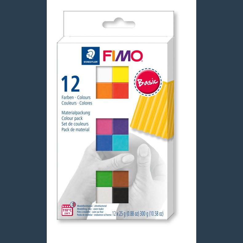 FIMO SOFT basic  st 12 farver af 25 g