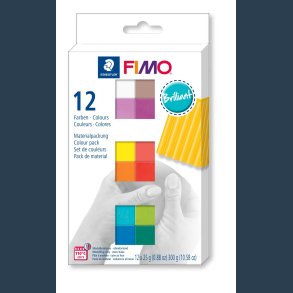 FIMO SOFT Brilliant  st 12 farver af 25 g