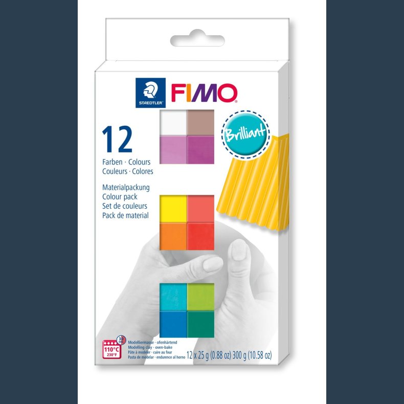 FIMO SOFT Brilliant  st 12 farver af 25 g