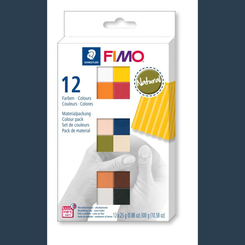 FIMO SOFT Natural  st 12 farver af 25 g