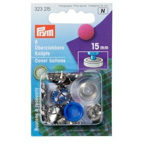 Prym overtrksknap15mm 6 stk