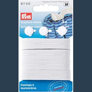 Prym knaphuls elastik 3 m 12 mm HVID
