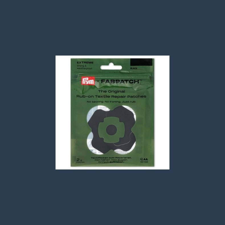 Fabpatch extrem sort/gr�n 2 stk