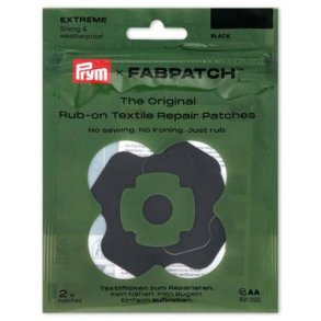 Fabpatch extrem sort/gr�n 2 stk