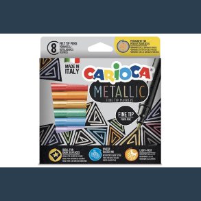 Metallic fineliner 8 stk ass