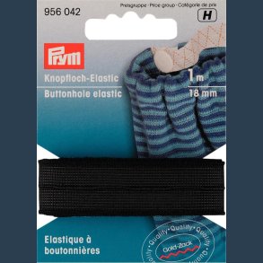 Prym knaphuls elastik 1 m 18 mm SORT