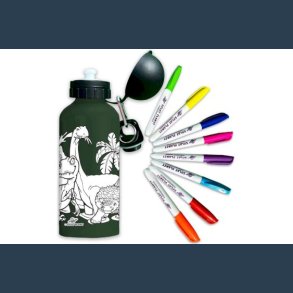 DIY mal din egen termoflaske dinosaurus