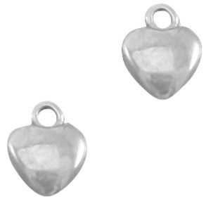 Vedhng hjerte plast 10 x 11 mm 10 stk