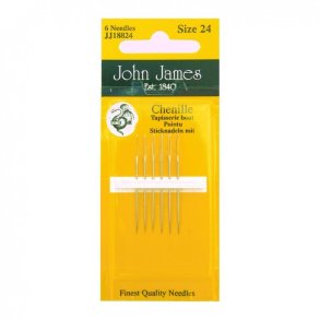 JJ nle chenille 6 stk str 24 med spids