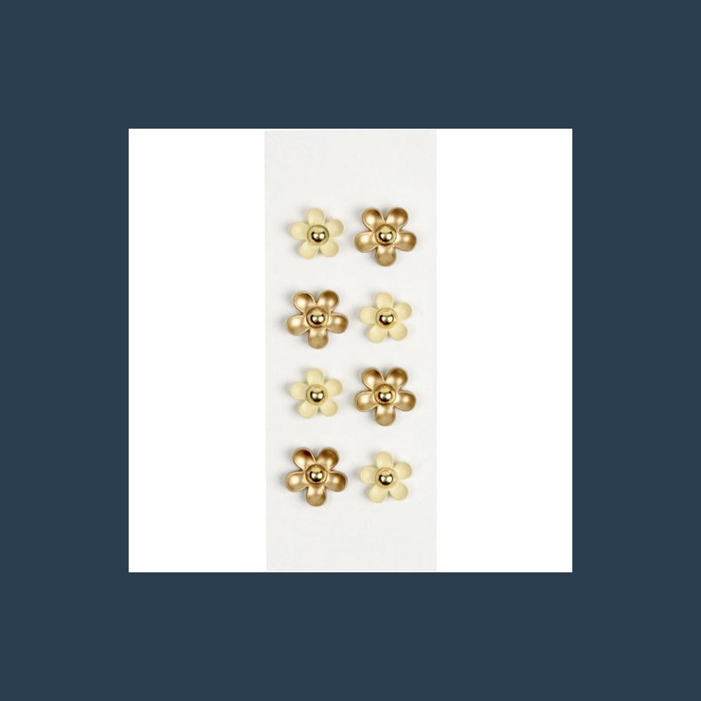 Stickers littel B blomst guld 8 ass