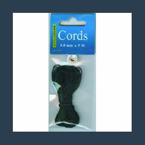 sort knyttetrd 0,8 mm 5 m