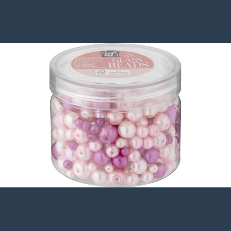 Glasperler ass pink 130 g