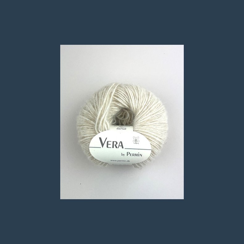 Permin vera m�rk r�hvid 50 g