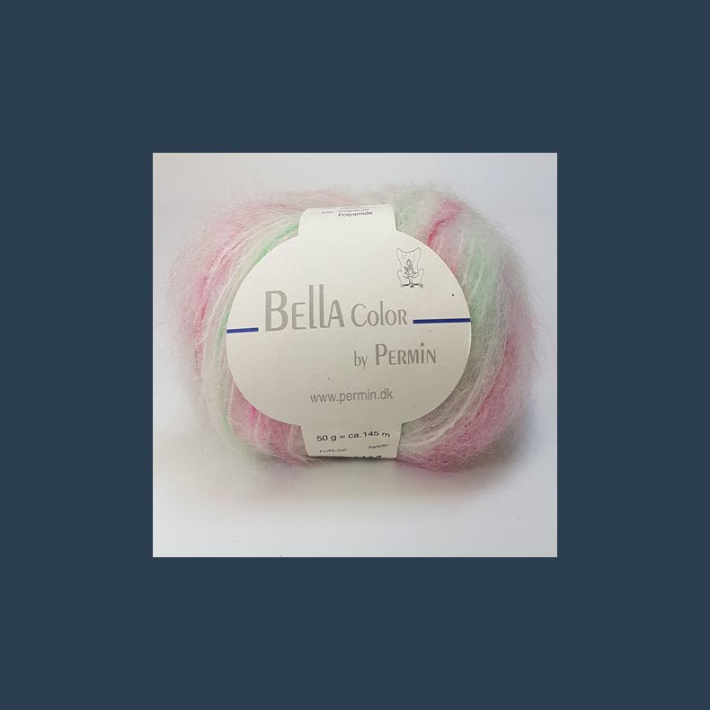 Permin Bella 50 g. ca. 145 m. multi lime/pink