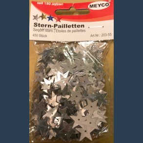 pailletter strjerner ca 450 stk 14 mm slv