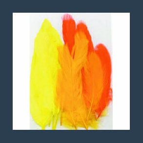 fjer5 fjer 3 nuancer orange/gul