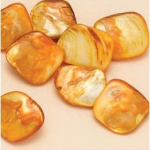 Muslingeperle guld ca 13-17 mm 8 stk