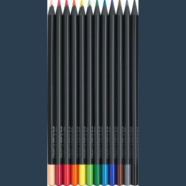 Faber- Castell Black Edition Triangular 12 stk ass