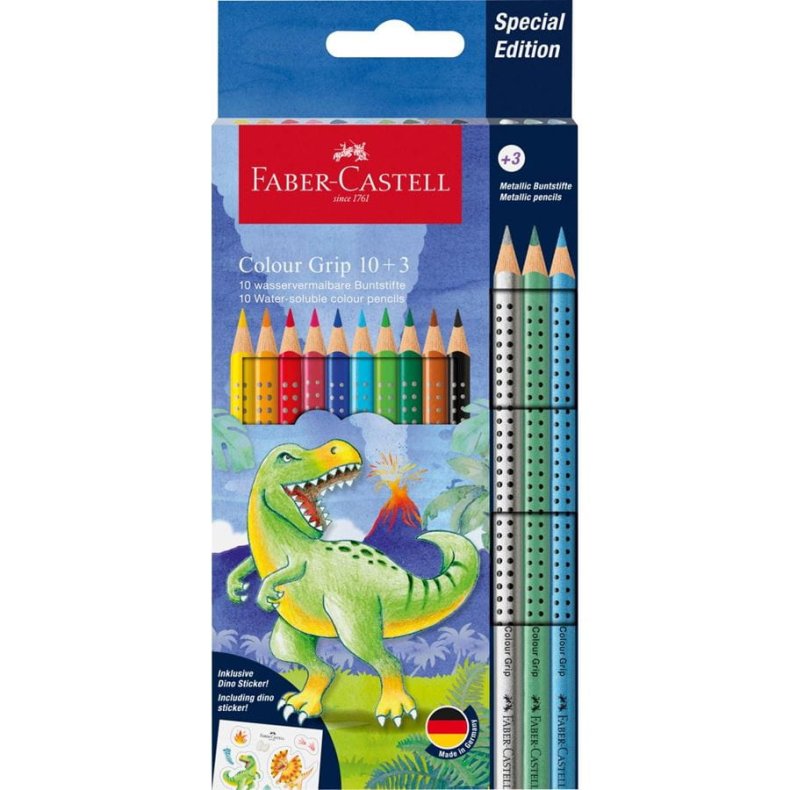 Faber Castell Grip 2001 Akvarel Dino 10+3 metallic