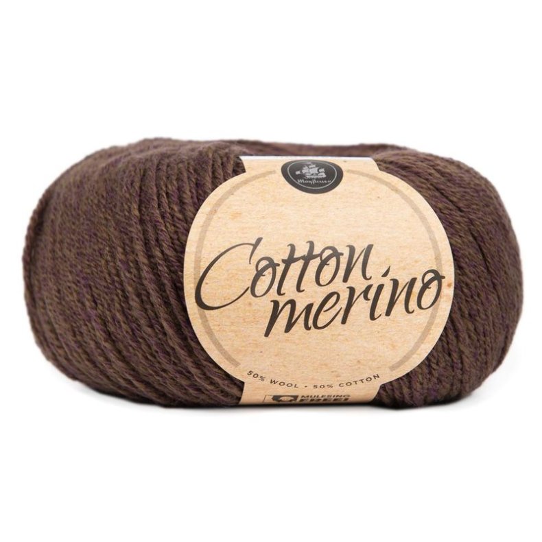 COTTON MERINO SOLID BREGNEBRUN (030)