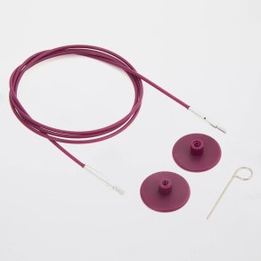 Knit Pro Wire 360 Grader drejeled 100 cm lilla rustfri st�l