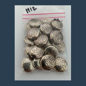 Plastperle metal 20 stk