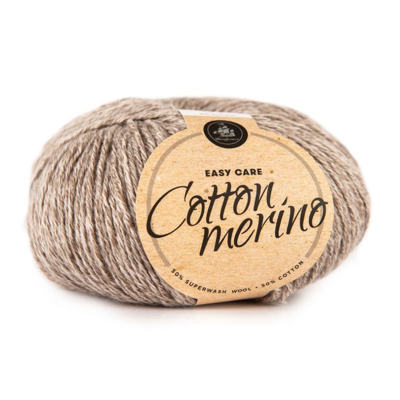 COTTON MERINO MELANGE BRUN (204)