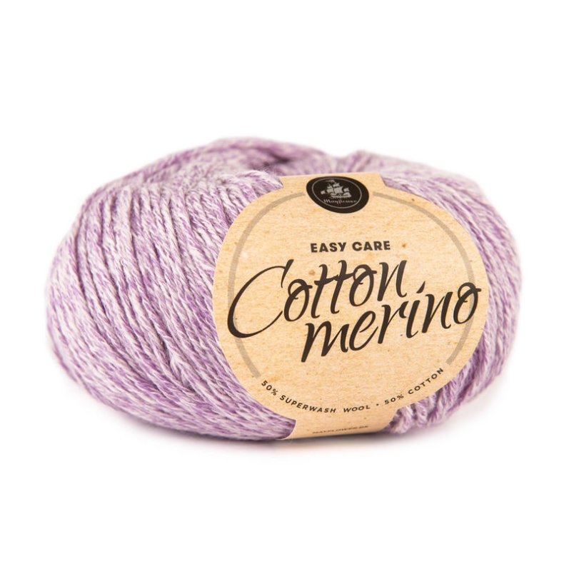 COTTON MERINO MELANGE LILLA (205)